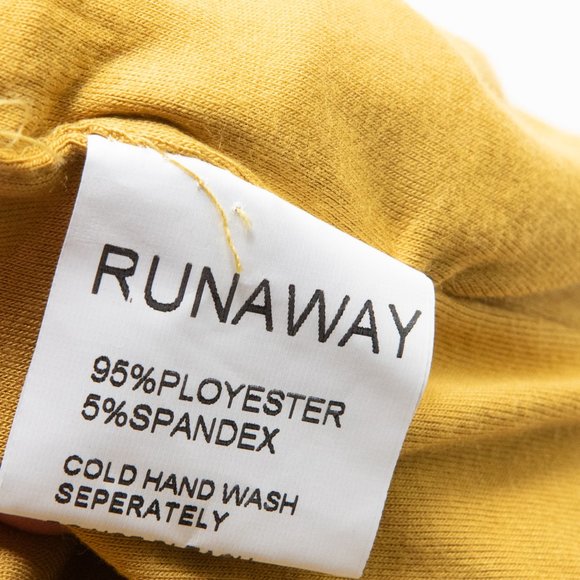 Runaway The Label Work It Mini Dress One Shoulder Sexy Mustard Yellow Size 4 New - Picture 4 of 7